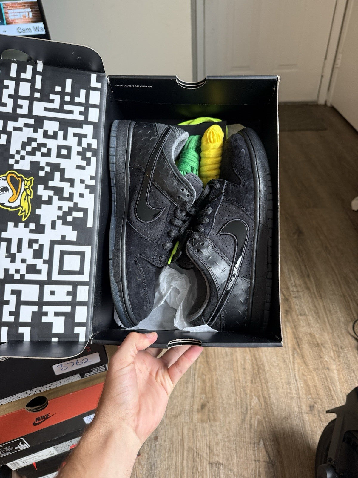Size 10 - Nike Dunk Low Oregon Ducks of A Feather Black