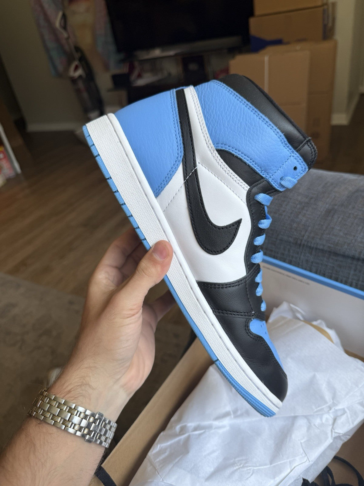 Size 11.5 - Nike Air Jordan 1 Retro OG High UNC Toe