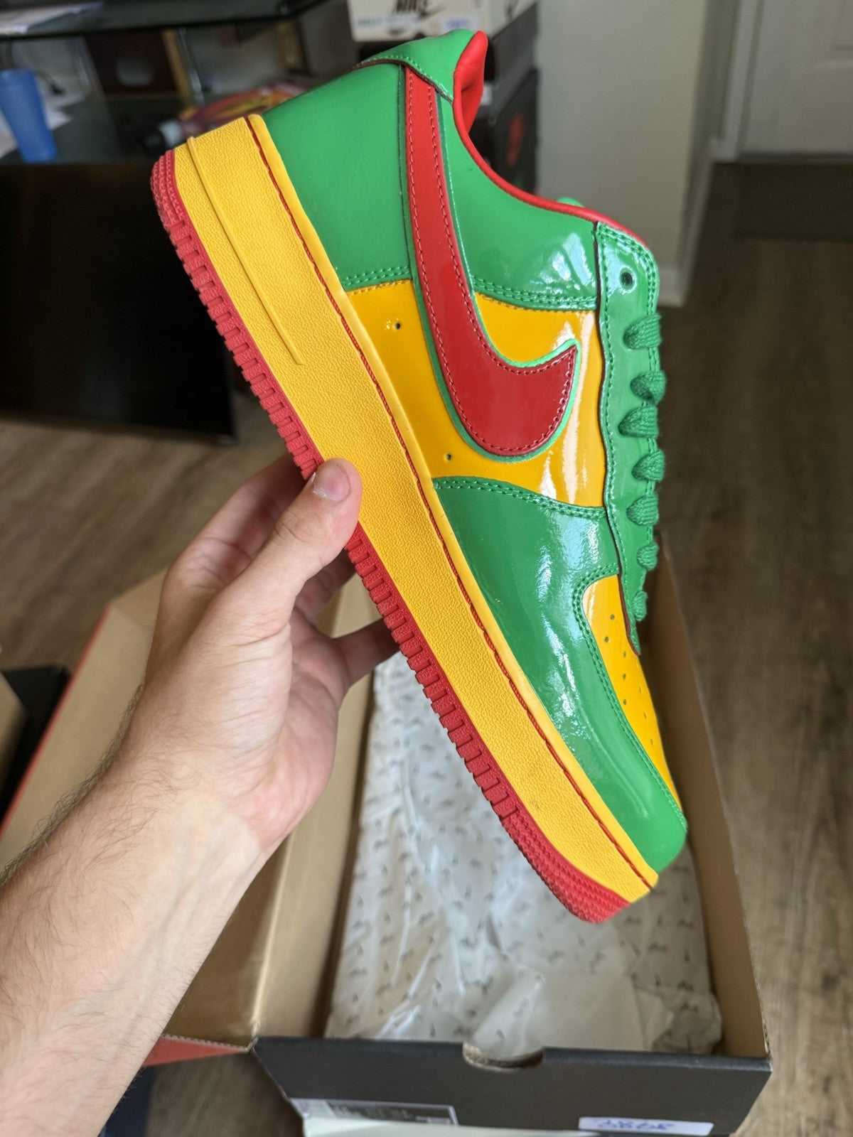 Size 12 - Nike Lil Yachty x Air Force 1 Low Concrete Boys Lucky Green