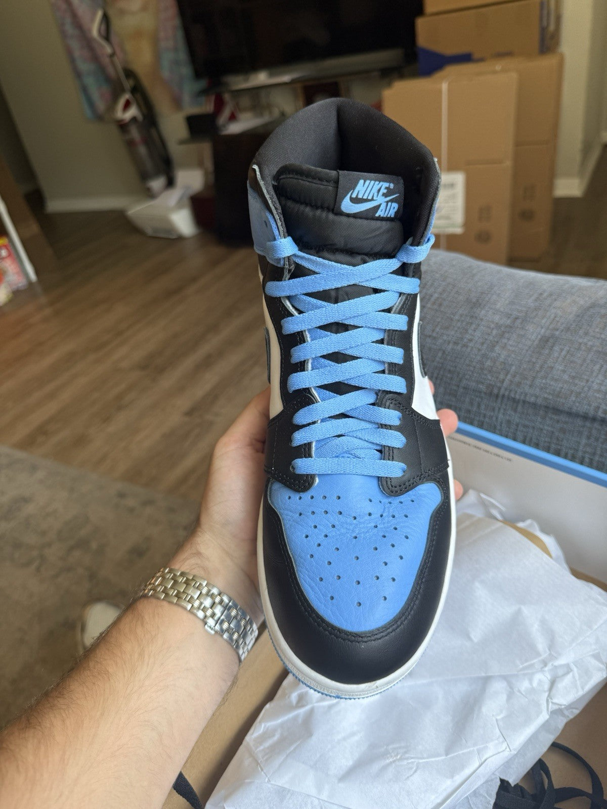 Size 11.5 - Nike Air Jordan 1 Retro OG High UNC Toe