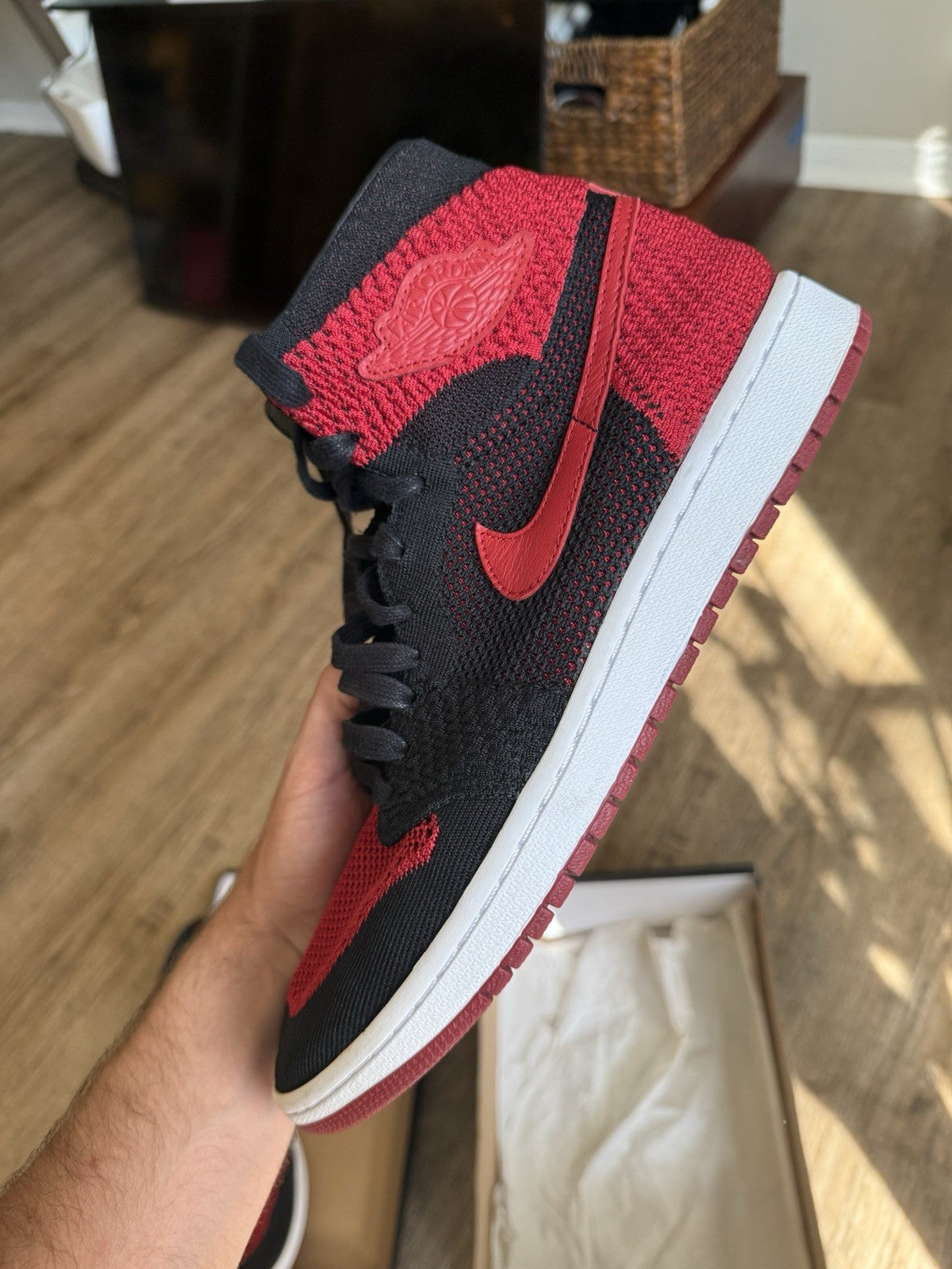 Size 10 - Jordan 1 Retro High OG Flyknit Bred