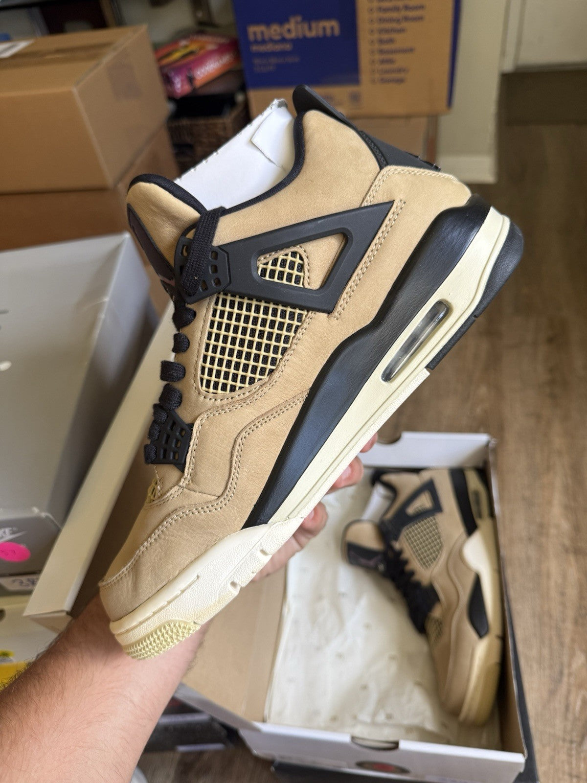 Size 9M/10.5W - Jordan 4 Retro Fossil (Brand New)