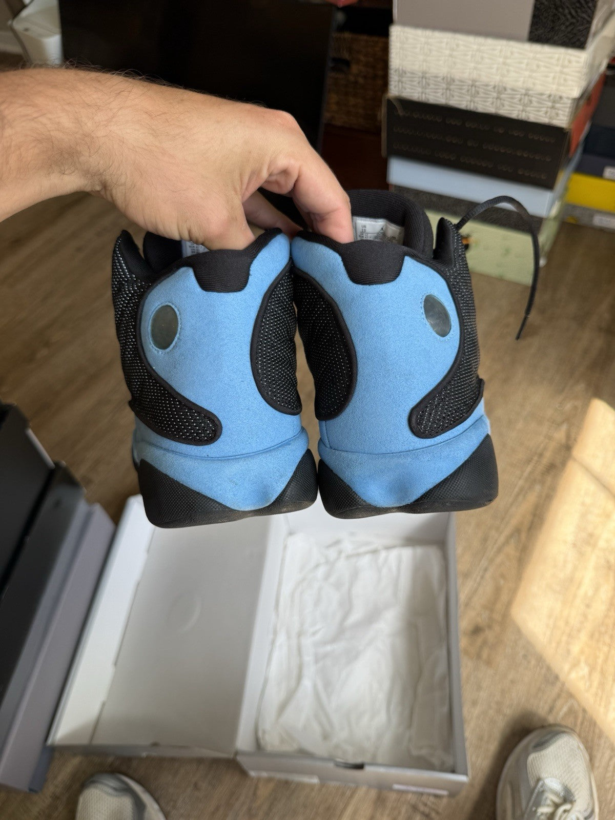Size 13 - Jordan 13 Retro Mid Black University Blue