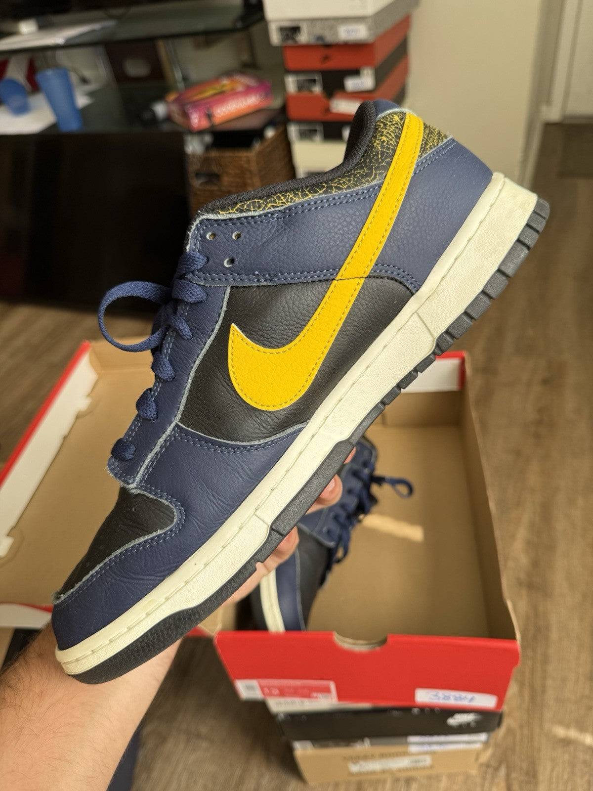 Size 13 - Nike Dunk Low Vintage Michigan