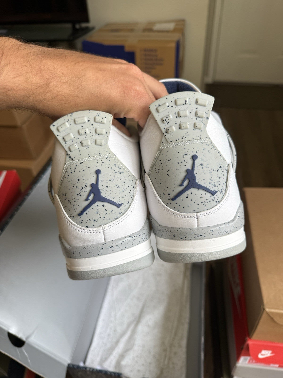 Size 13 - Jordan 4 Retro Mid Midnight Navy