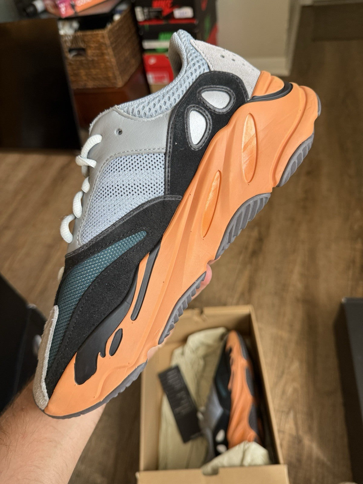 Size 10.5 - adidas Yeezy Boost 700 Wash Orange