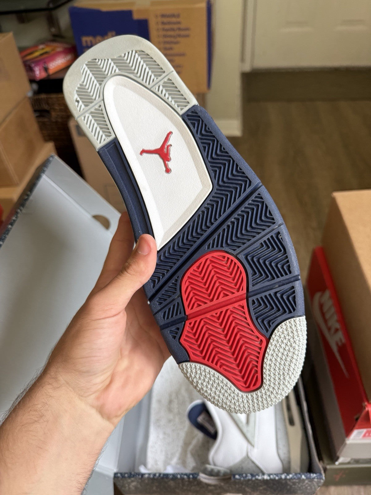 Size 13 - Jordan 4 Retro Mid Midnight Navy