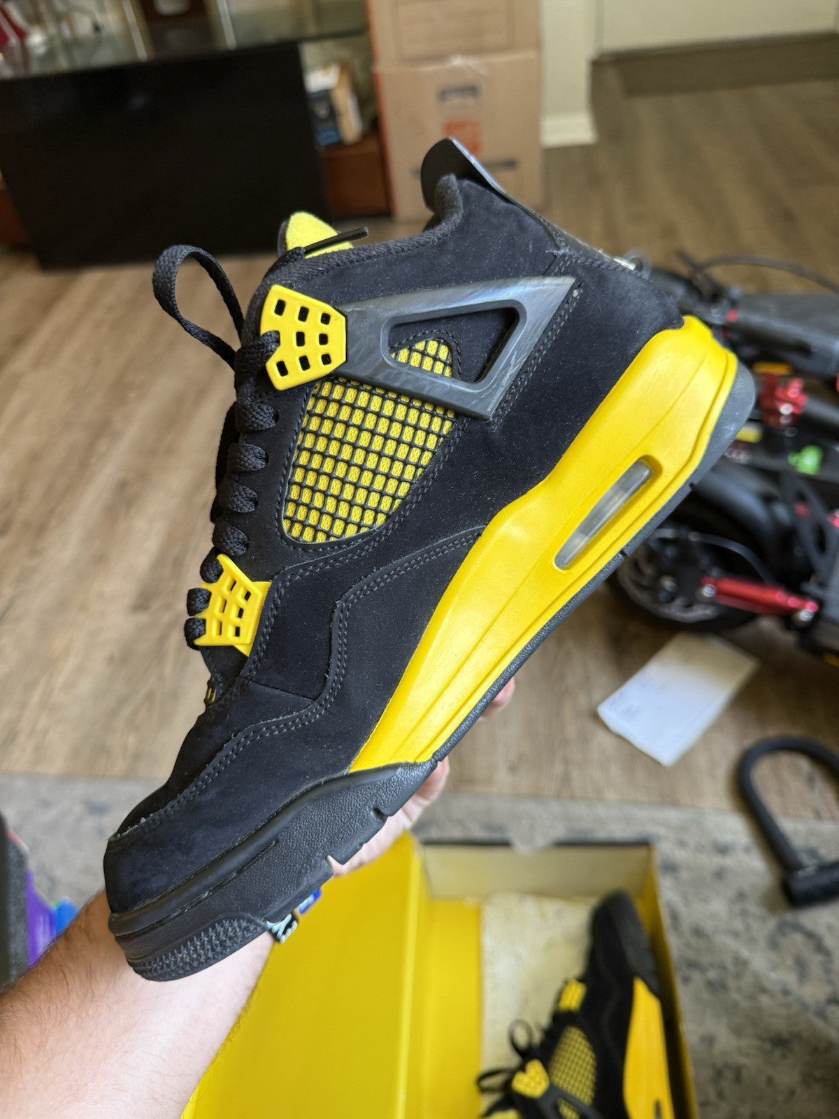 Size 9 - Air Jordan 4 Retro Yellow Thunder