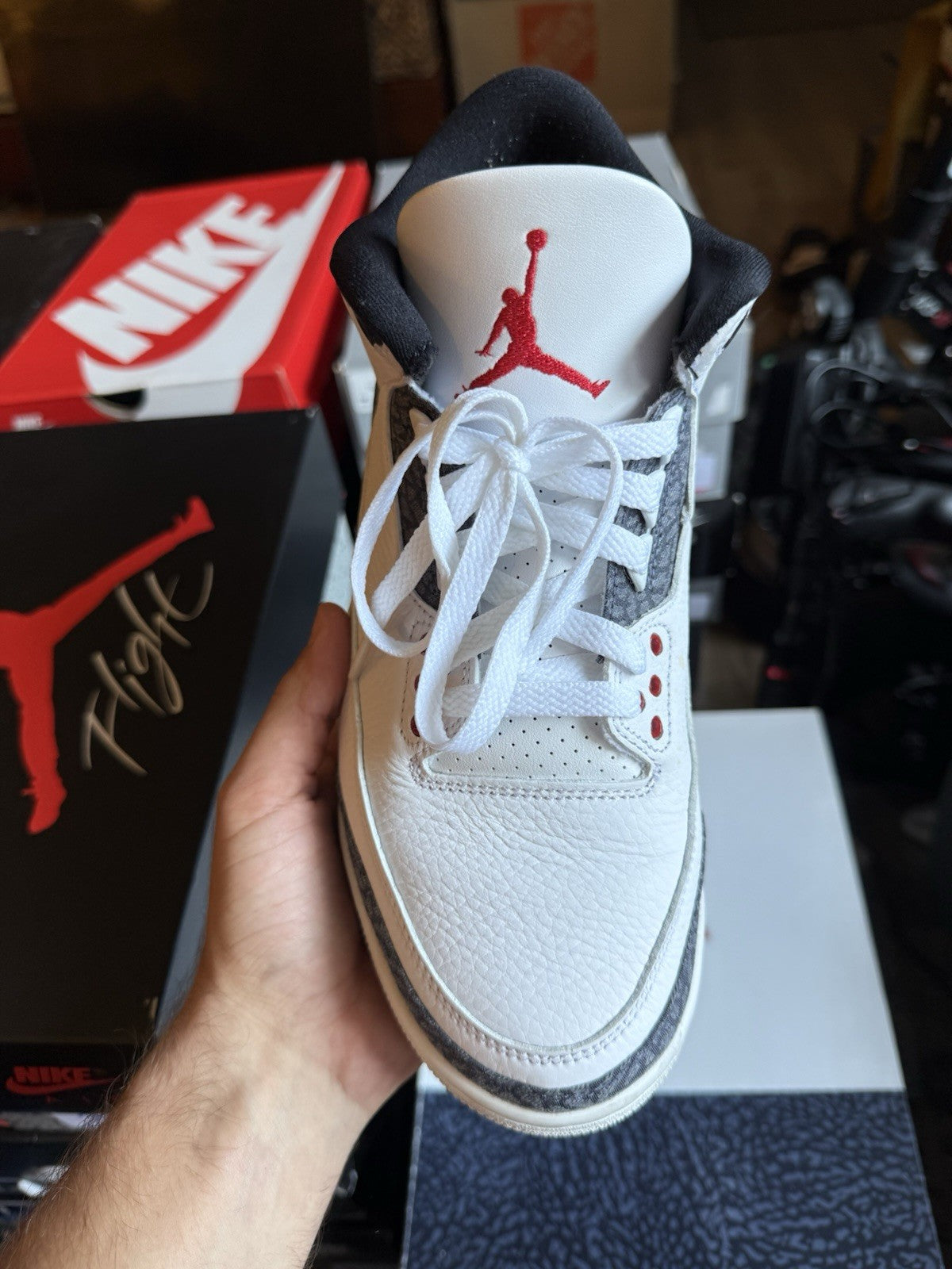 Size 8 - Jordan 3 Retro Fire Red Denim