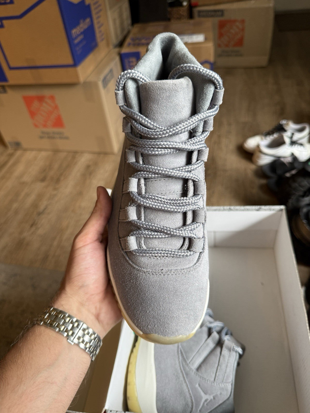 Size 8 - Air Jordan 11 Retro Premium Pinnacle Grey Suede