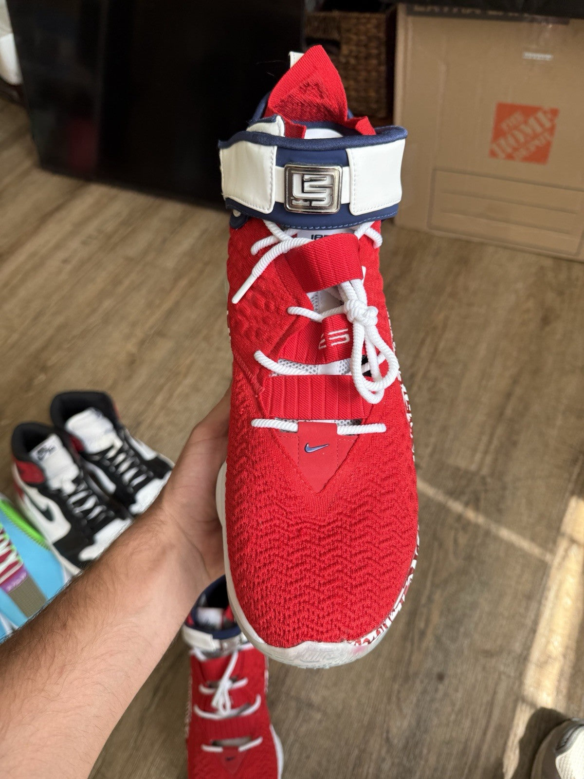 Size 14 - Lebron 17 Graffiti Remix Red