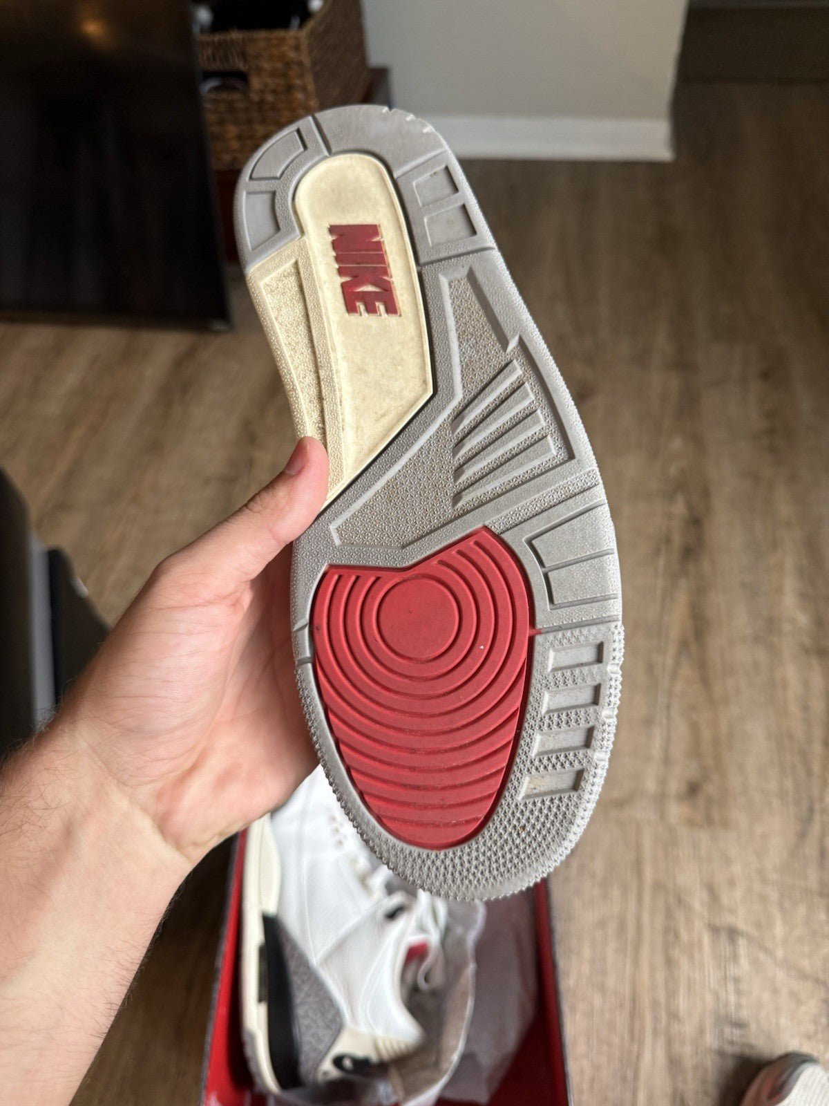 Size 8 - Jordan 3 Retro White Cement Reimagined