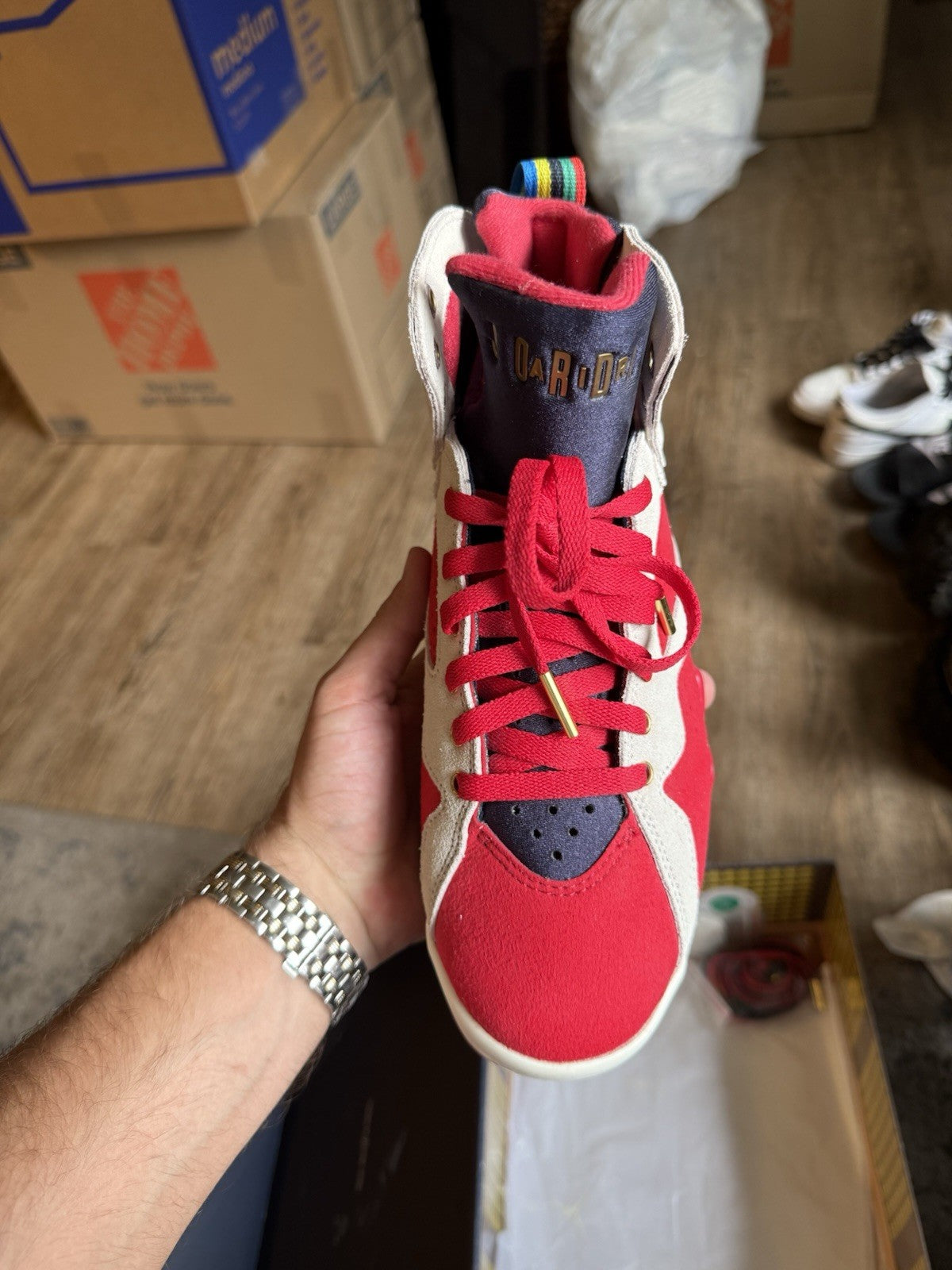 Size 7.5 - Jordan 7 Retro x Trophy Room 'Sheriff In Town'