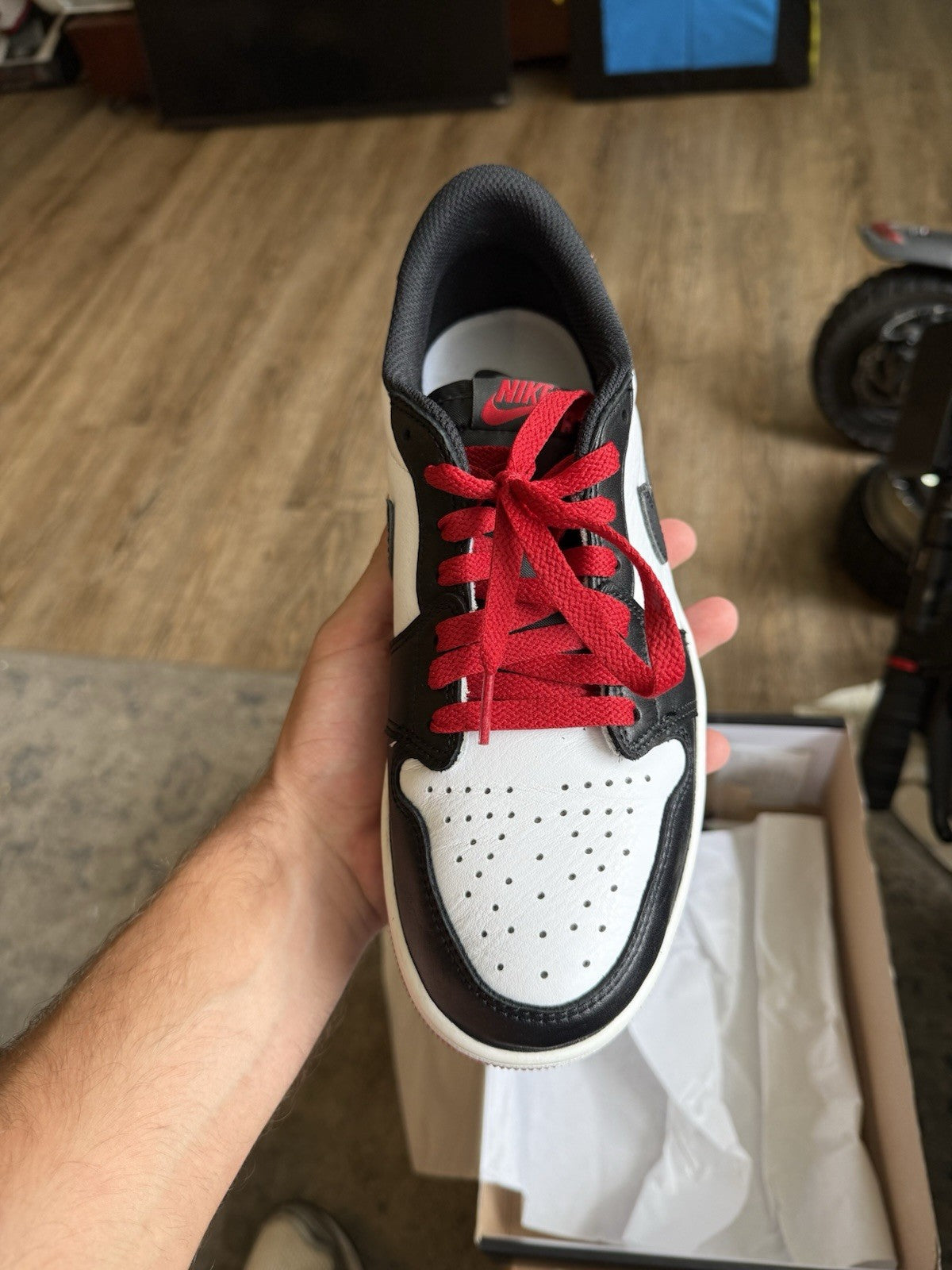 Size 8 - Air Jordan 1 Retro OG Low Black Toe