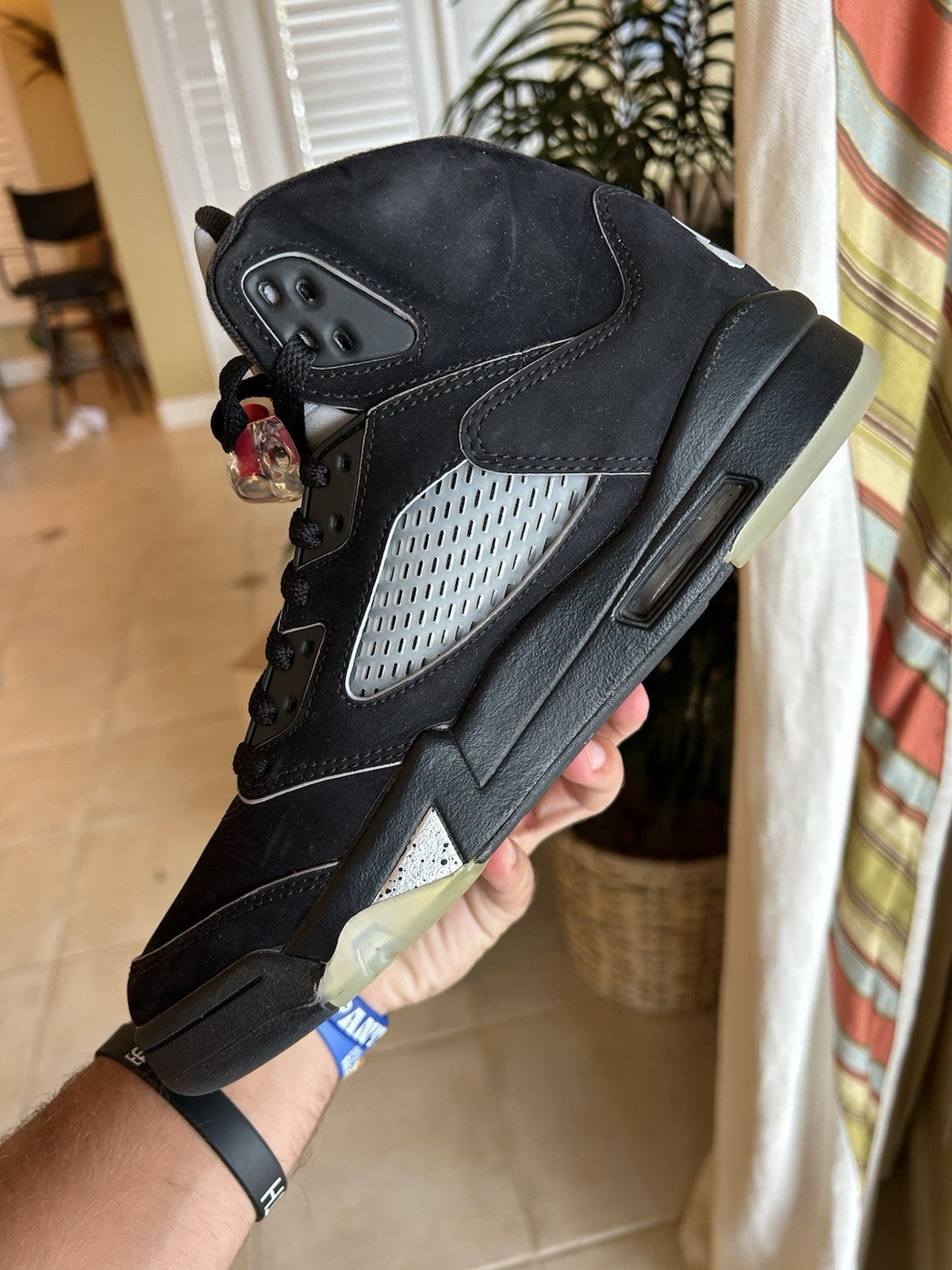 Size 8 - Air Jordan 5 Retro OG Black Metallic Reimagined
