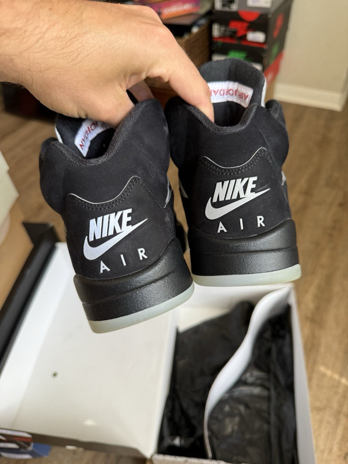 Size 9 - Jordan 5 Retro Black Metallic Reimagined