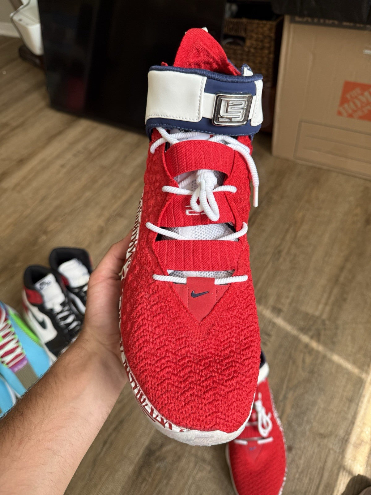 Size 14 - Lebron 17 Graffiti Remix Red