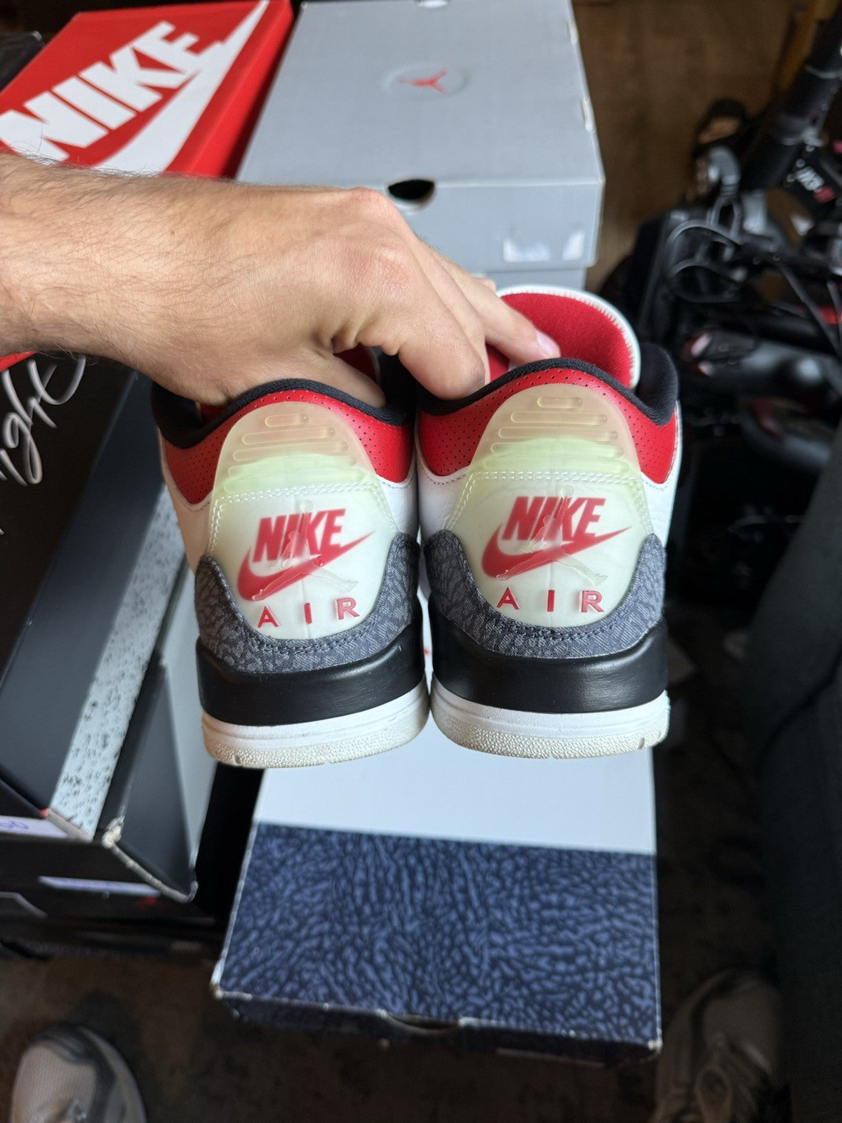 Size 8 - Jordan 3 Retro Fire Red Denim