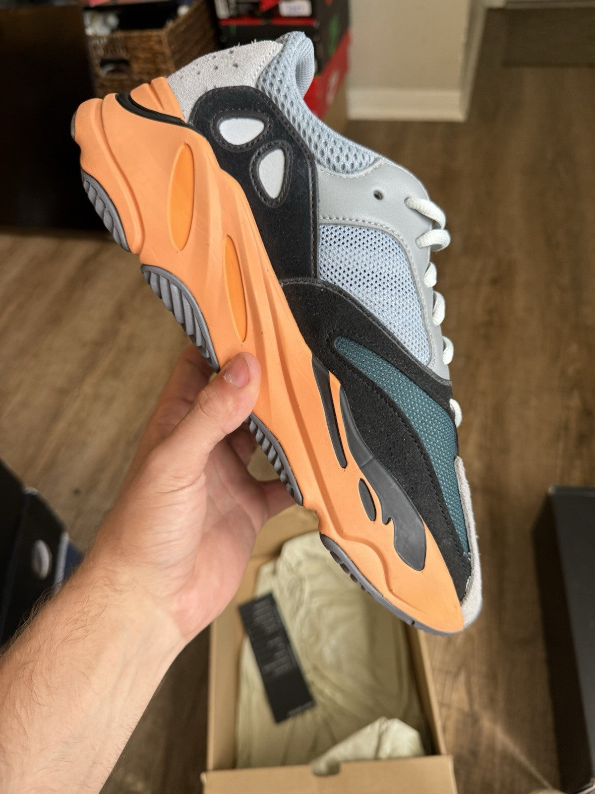 Size 10.5 - adidas Yeezy Boost 700 Wash Orange
