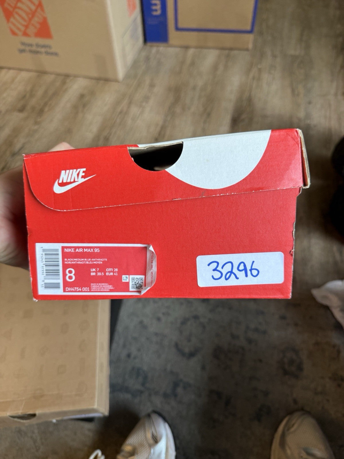Size 8 - Nike Air Max 95 Black Medium Blue