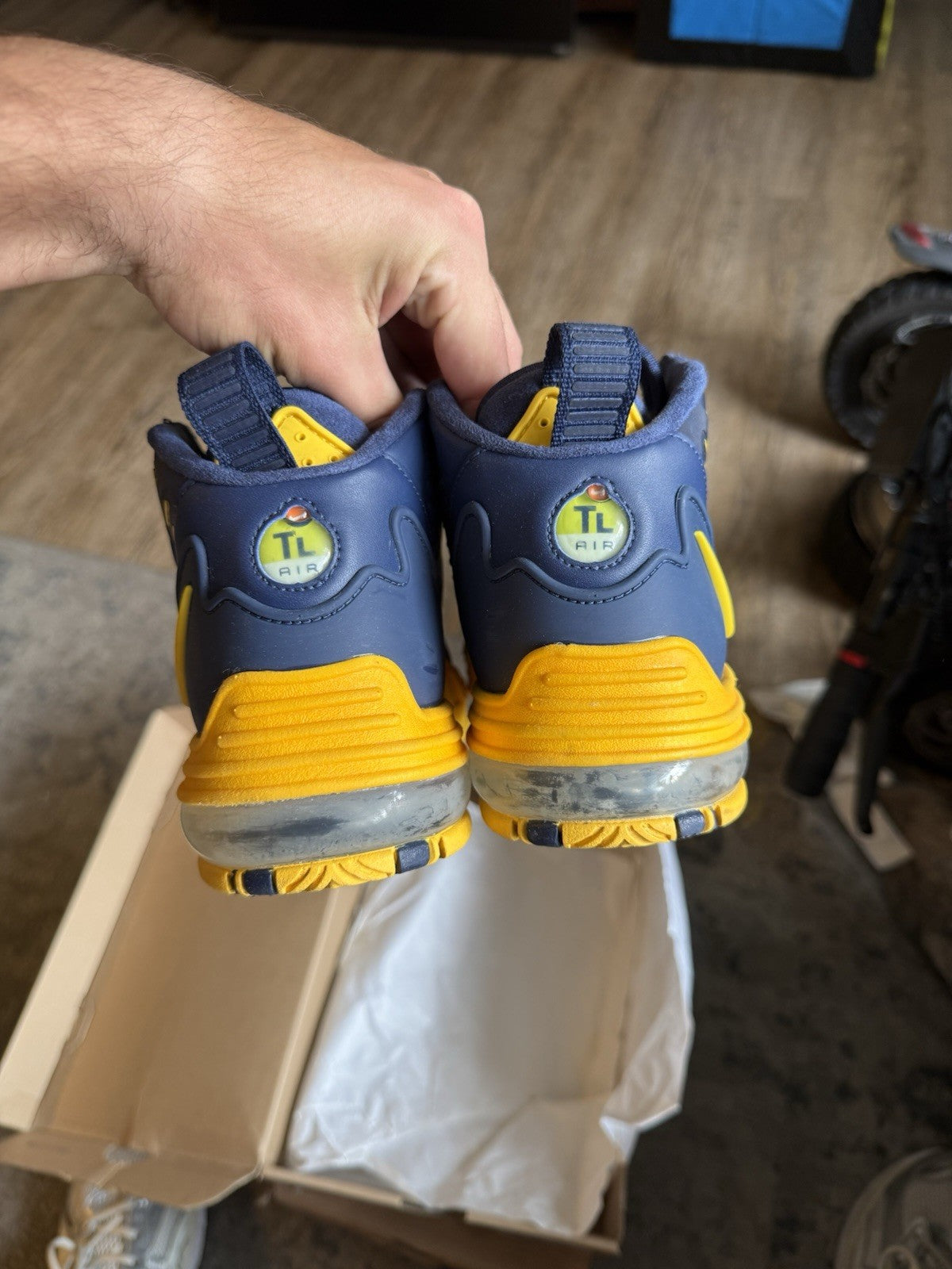 Size 8.5 - Nike Air Max Pillar 'Navy Maize' Michigan