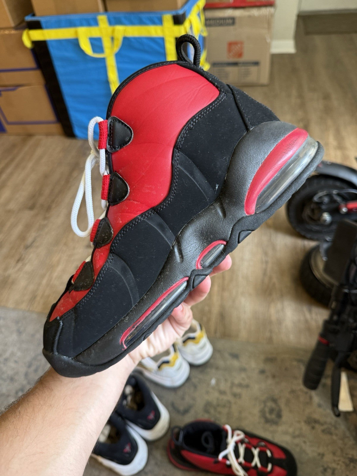 Size 8 - Nike Air Max Uptempo 95 Bulls Black Red Pippen