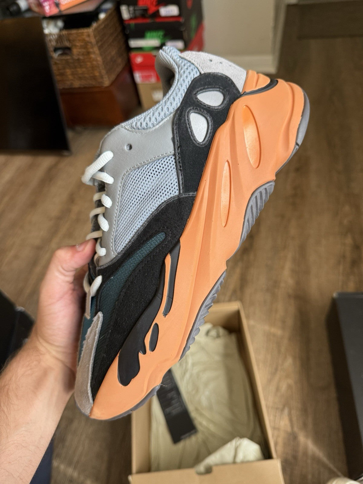 Size 10.5 - adidas Yeezy Boost 700 Wash Orange