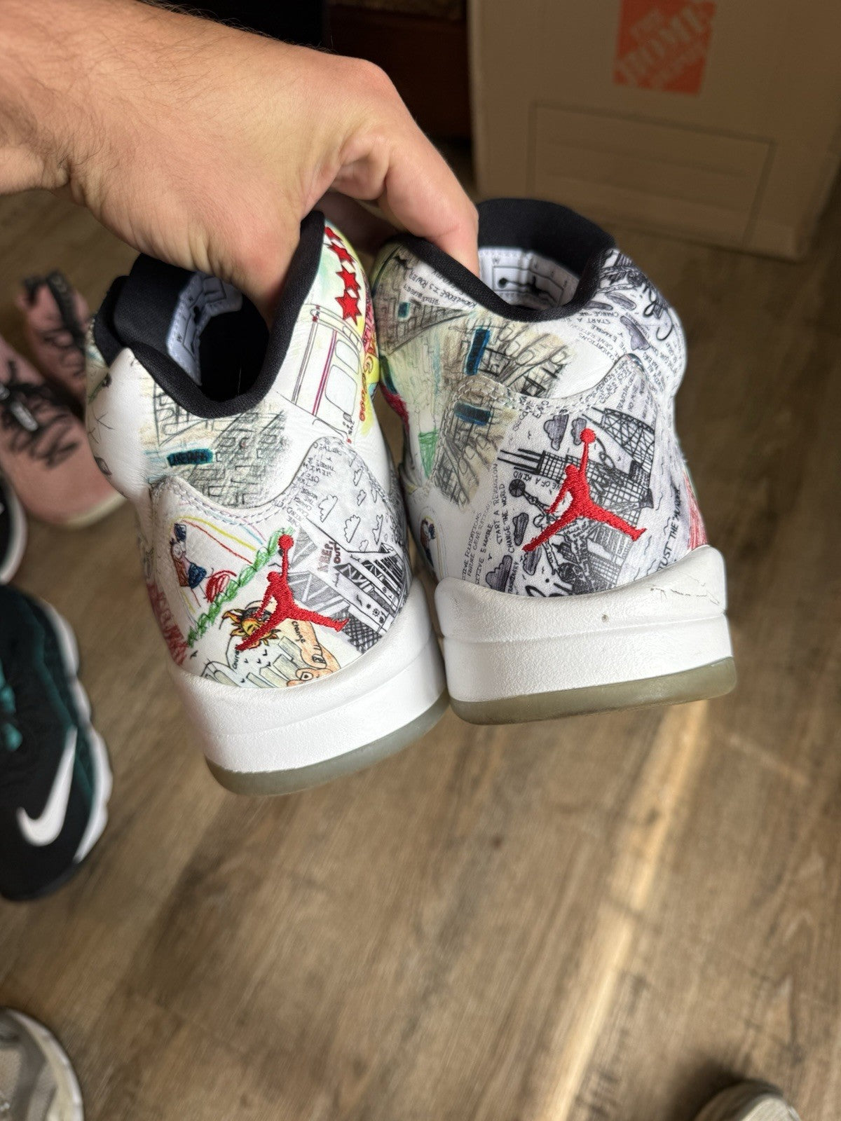 Size 14 - Jordan 5 Retro Wings White