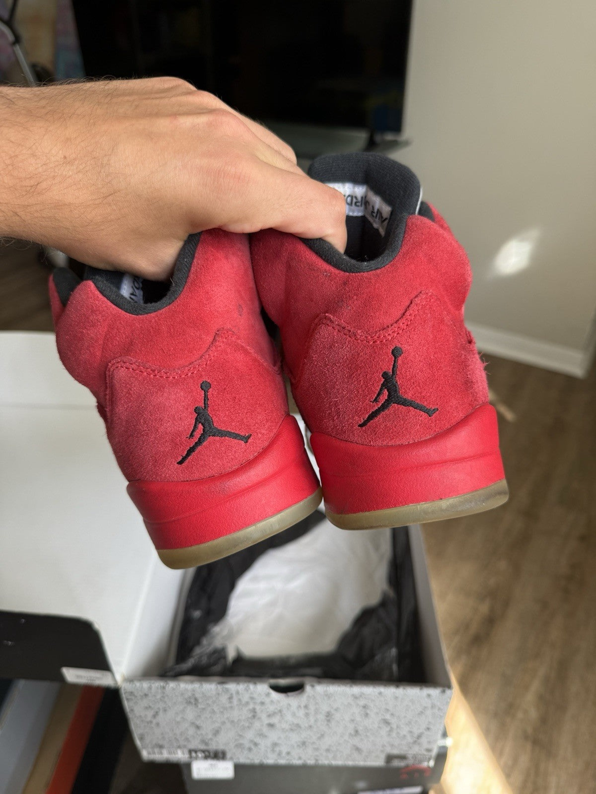 Size 10.5 - Air Jordan 5 Retro Red Suede