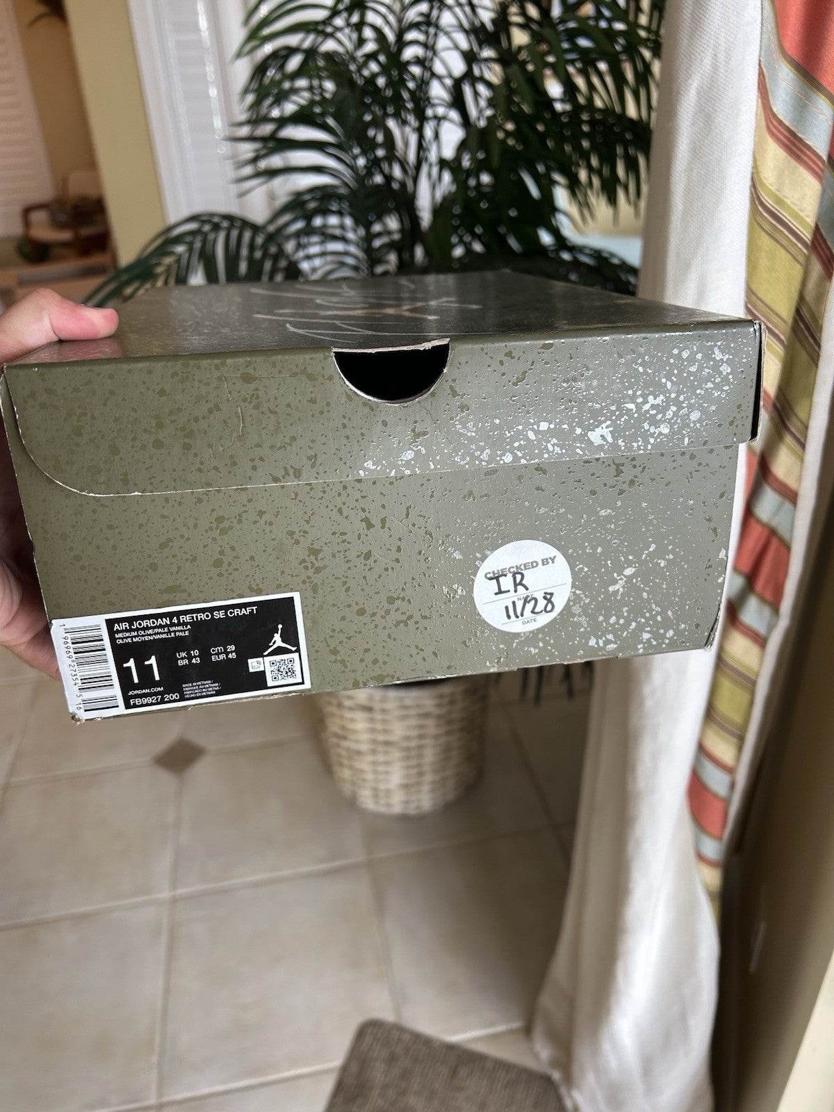 Size 11 - Jordan 4 Retro Craft Olive