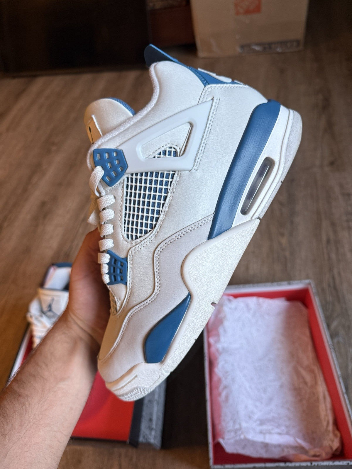 Size 9 - Jordan 4 Retro Military Blue