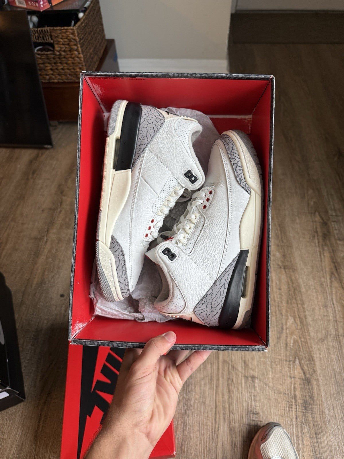 Size 8 - Jordan 3 Retro White Cement Reimagined