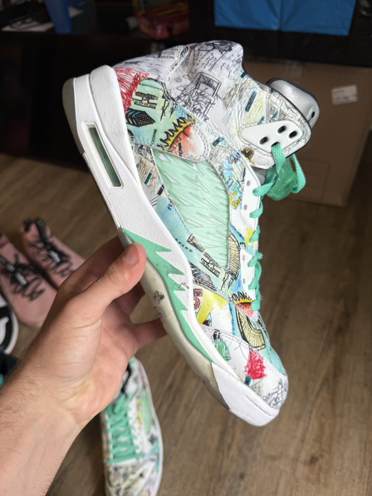 Size 14 - Jordan 5 Retro Wings White