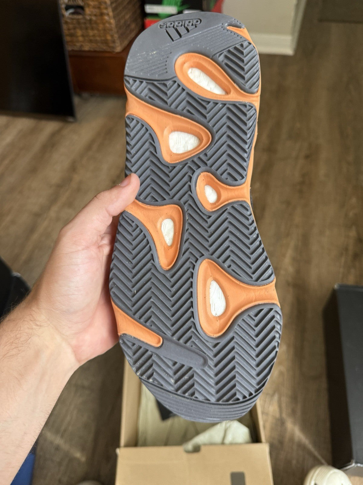 Size 10.5 - adidas Yeezy Boost 700 Wash Orange