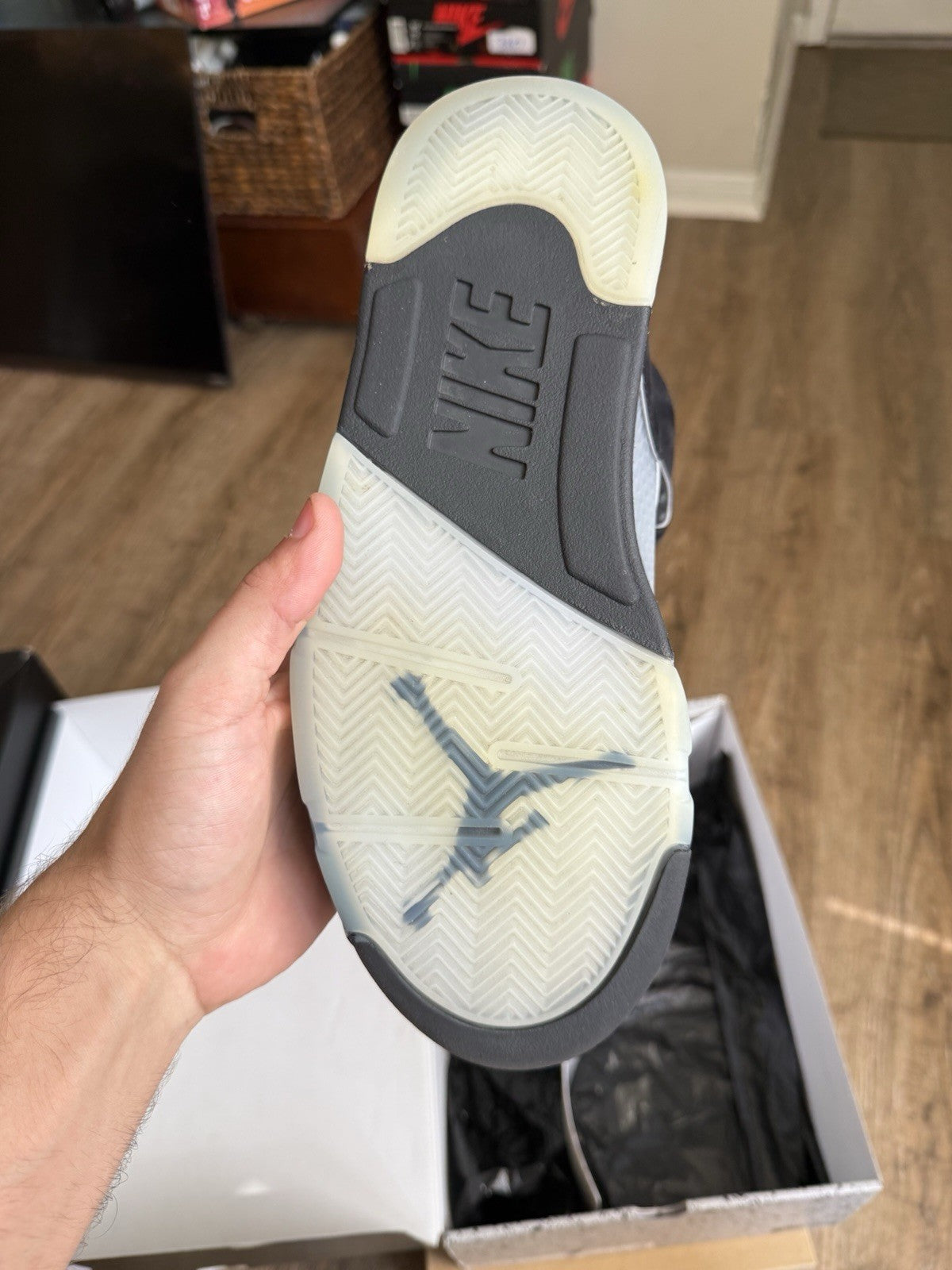 Size 9 - Jordan 5 Retro Black Metallic Reimagined