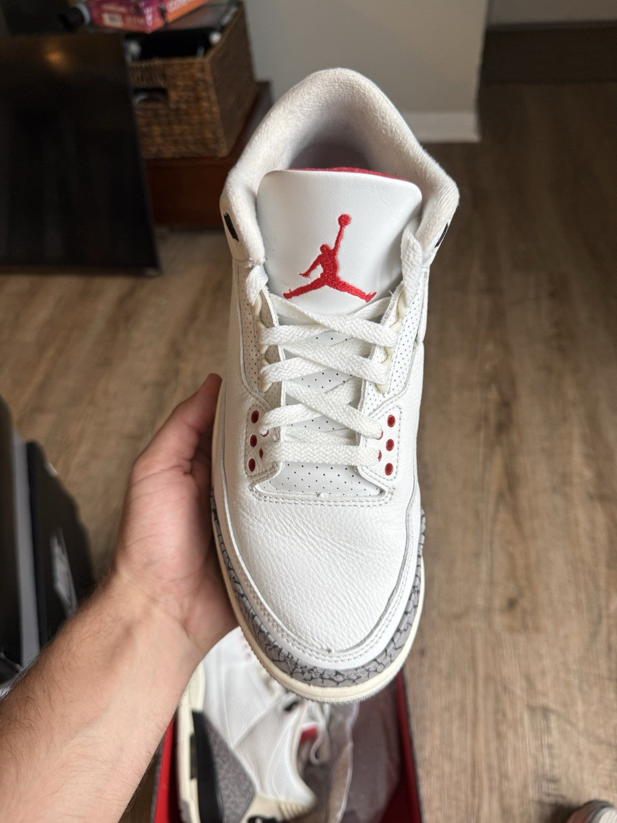 Size 8 - Jordan 3 Retro White Cement Reimagined