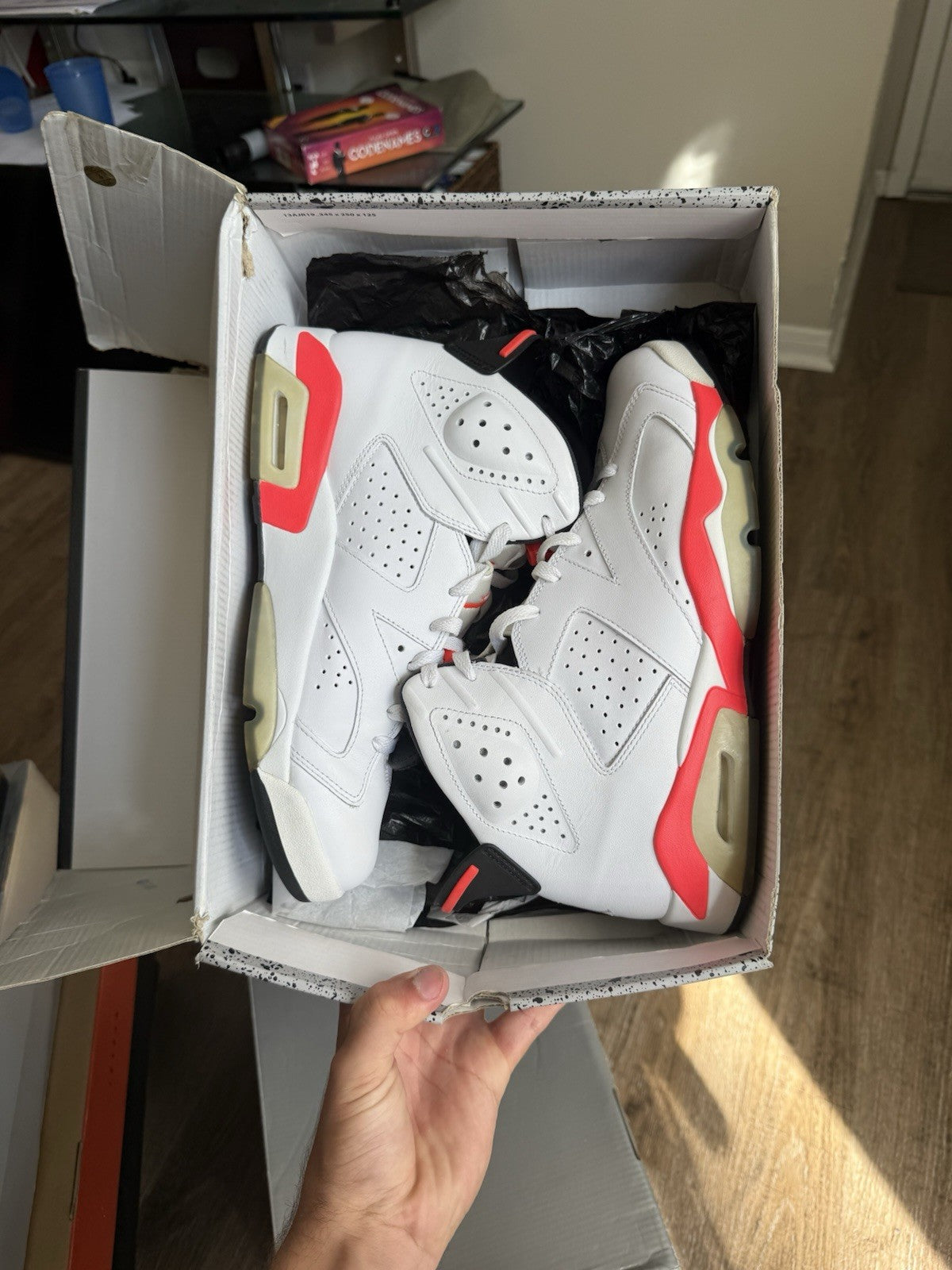 Size 10 - Jordan 6 Retro White Infrared (2014)