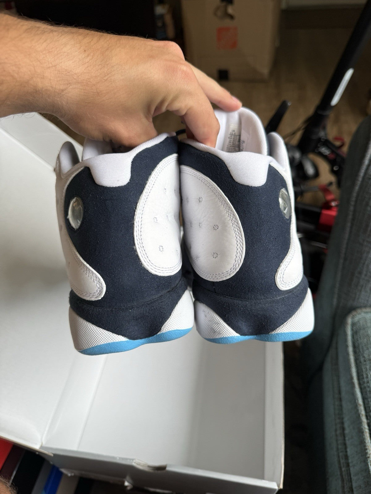 Size 11.5 - Jordan 13 Obsidian Powder White