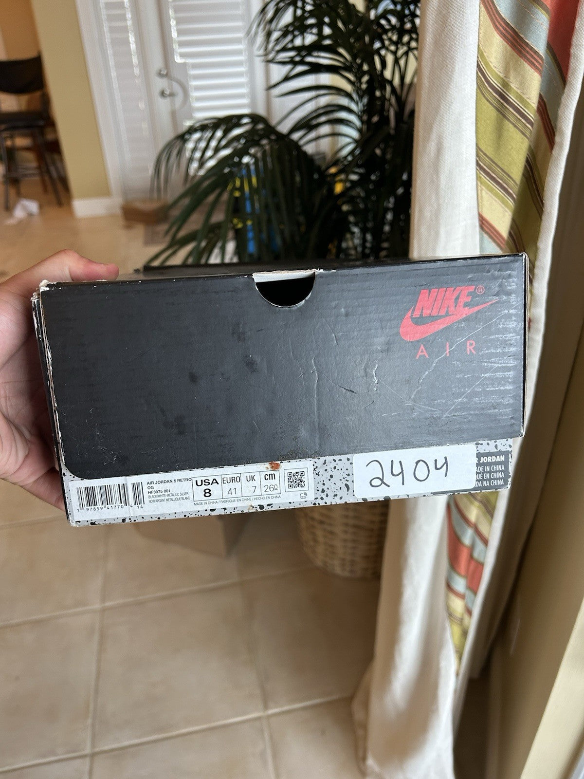 Size 8 - Air Jordan 5 Retro OG Black Metallic Reimagined