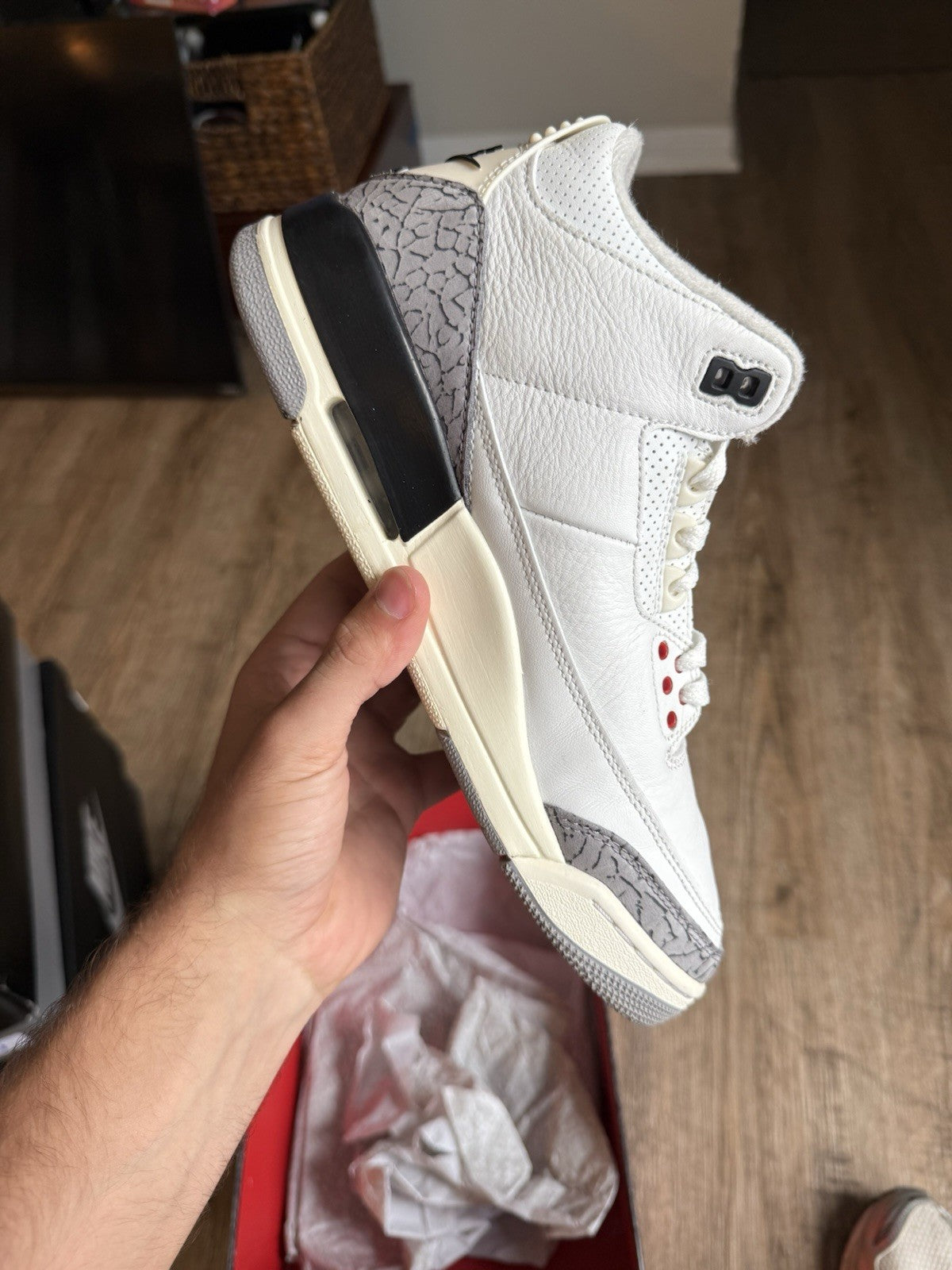 Size 8 - Jordan 3 Retro White Cement Reimagined