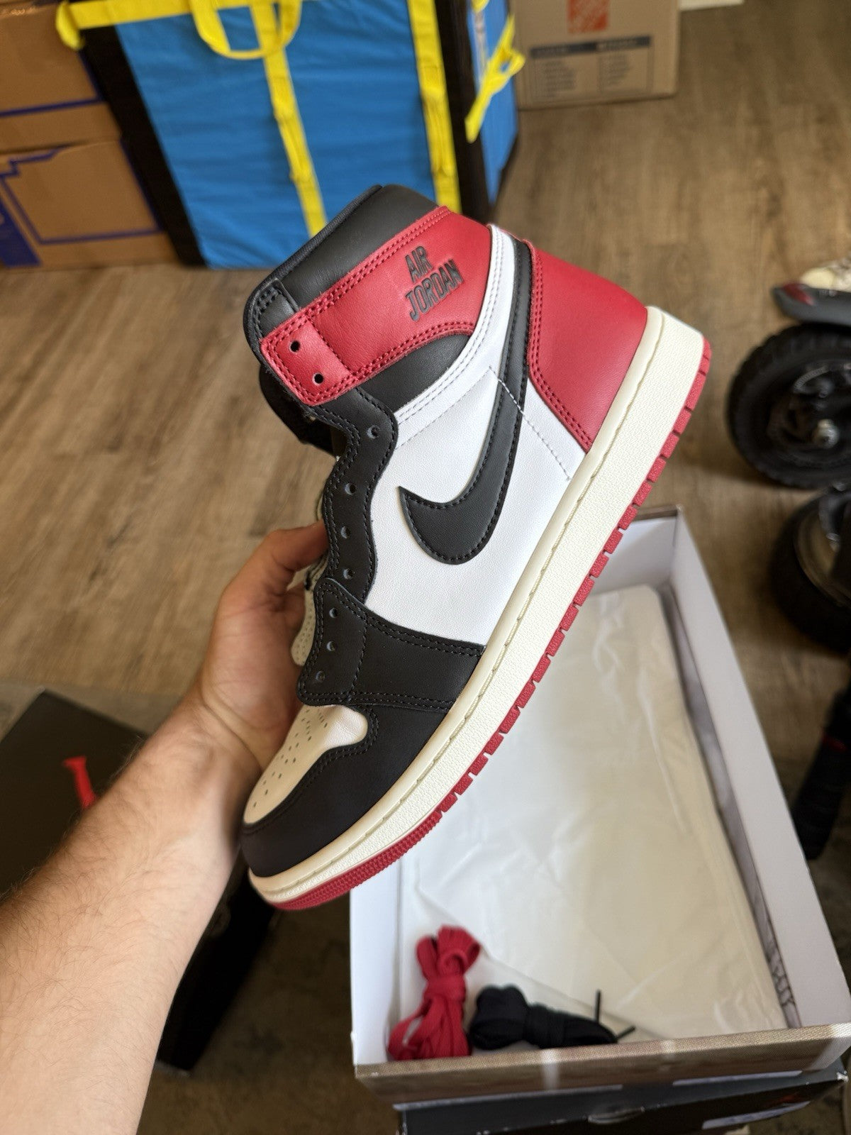 Size 10.5 - Air Jordan 1 Retro OG High Black Toe Reimagined