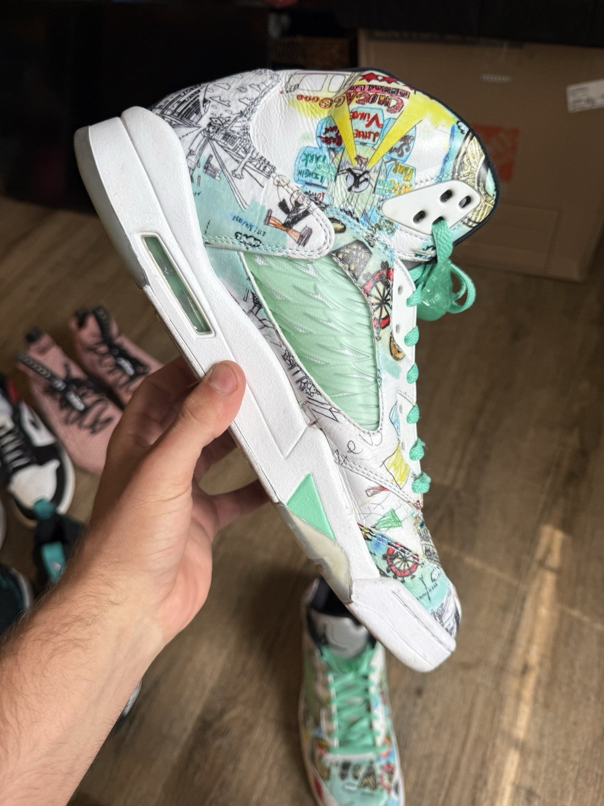 Size 14 - Jordan 5 Retro Wings White