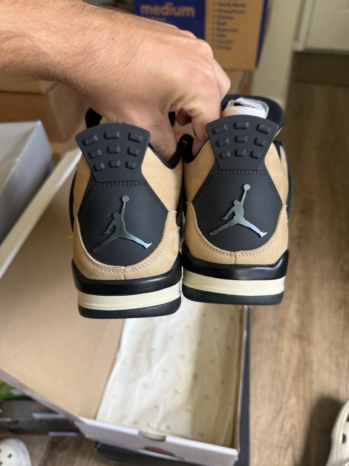 Size 9M/10.5W - Jordan 4 Retro Fossil (Brand New)
