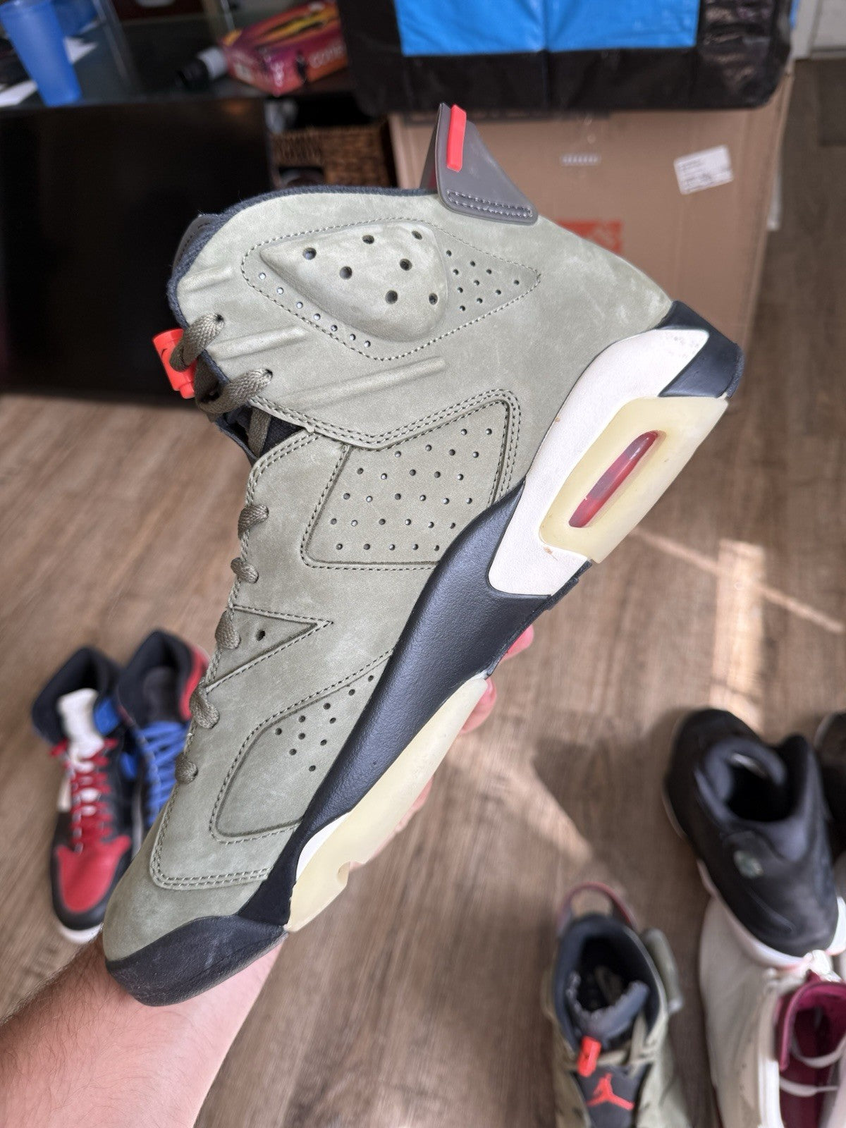 Size 14 - Jordan 6 Retro x Travis Scott Mid Olive