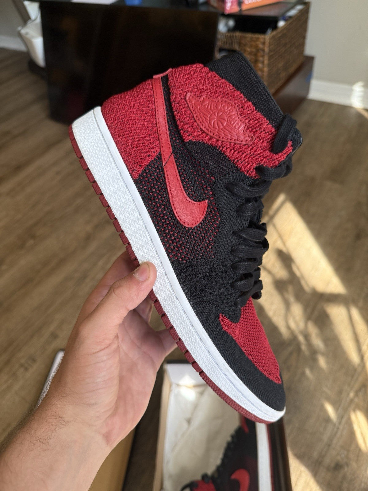 Size 10 - Jordan 1 Retro High OG Flyknit Bred