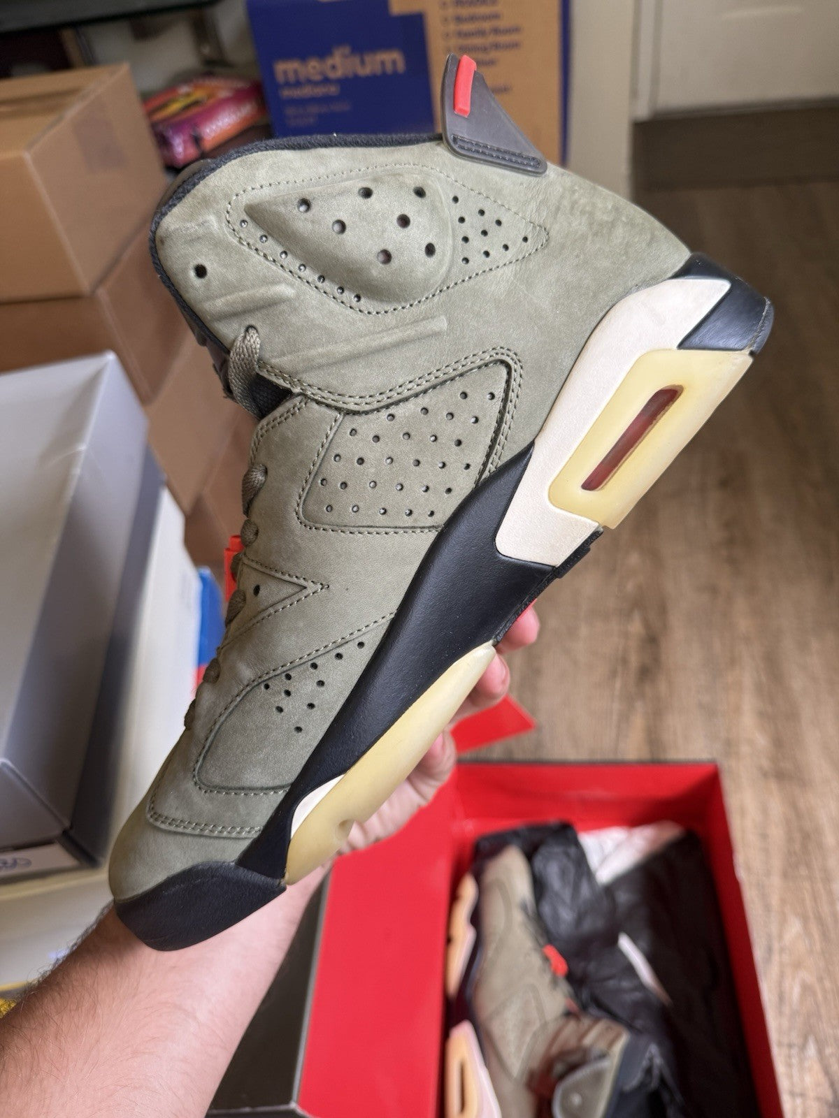 Size 11 - Jordan 6 Retro x Travis Scott Olive