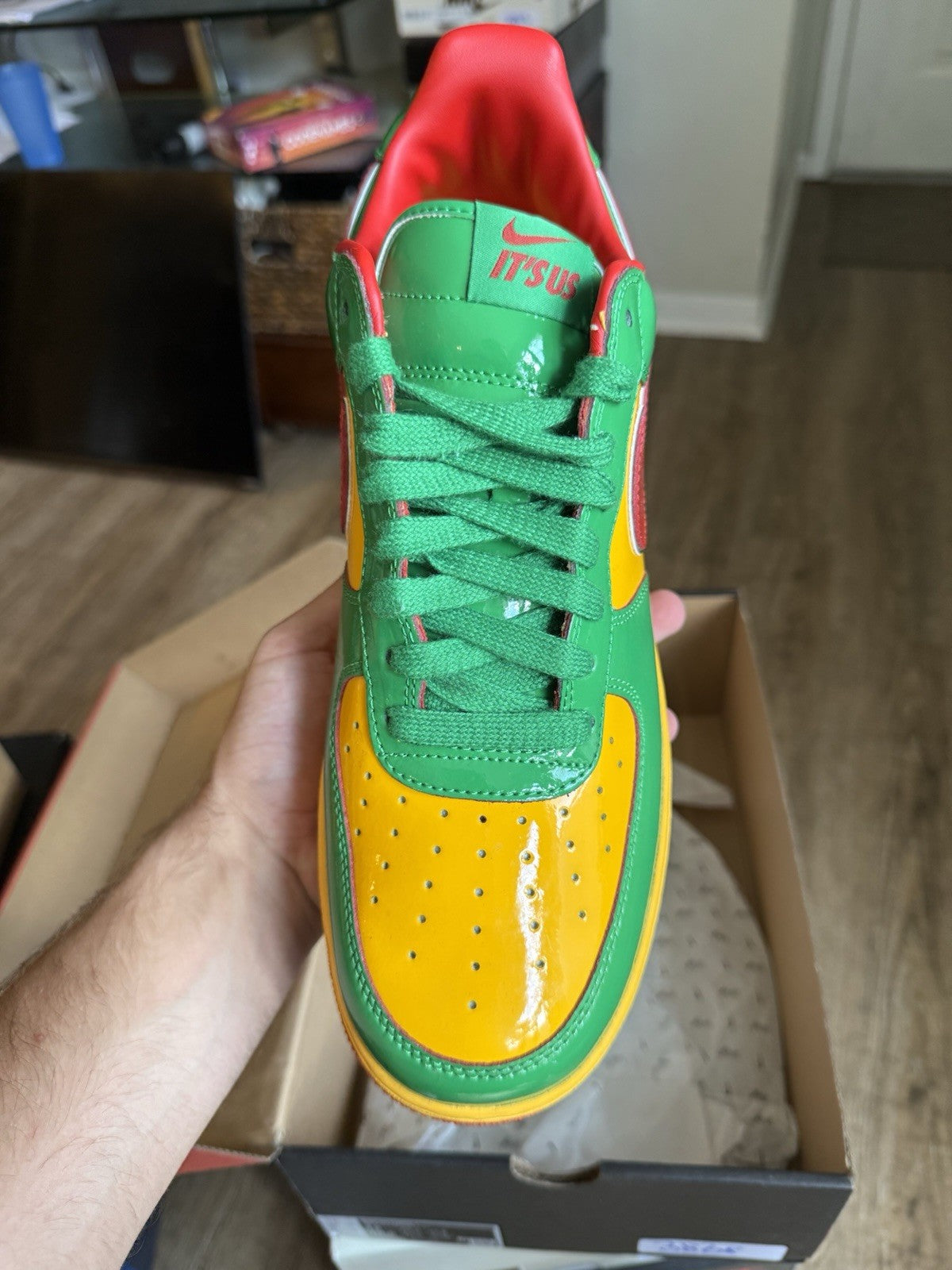 Size 12 - Nike Lil Yachty x Air Force 1 Low Concrete Boys Lucky Green
