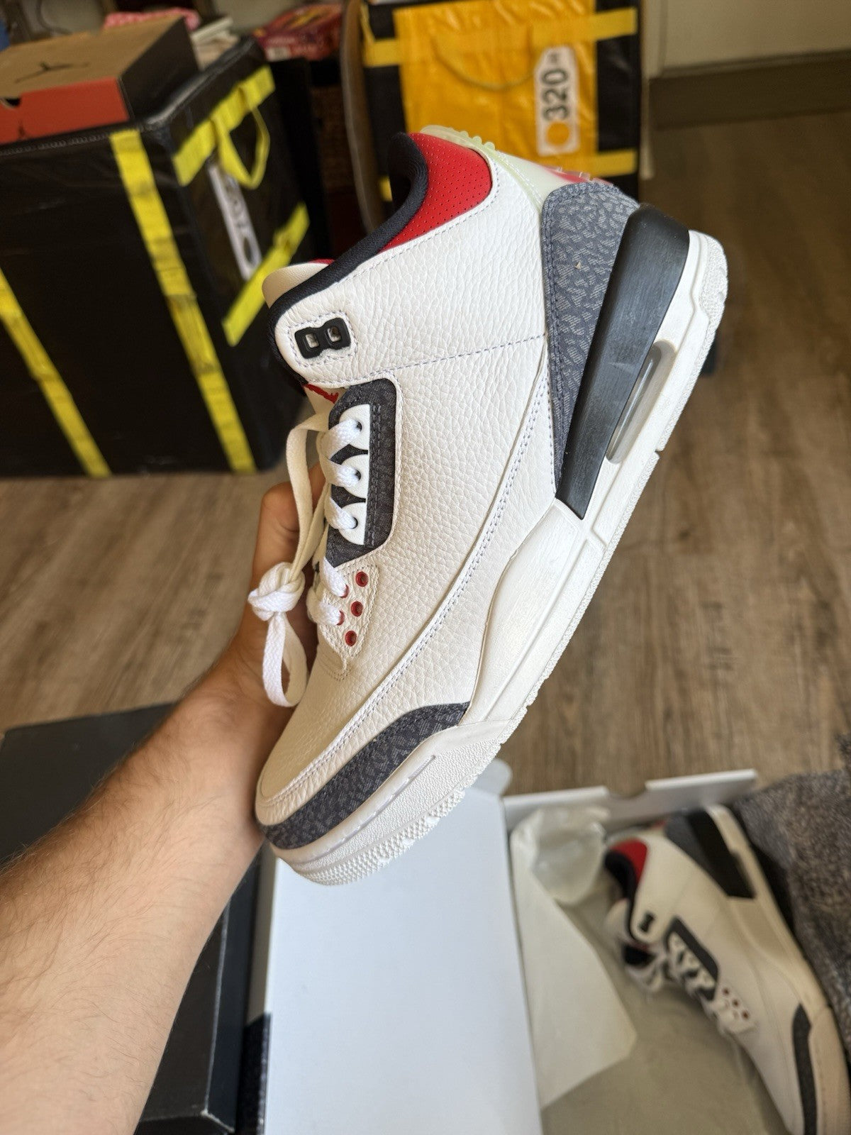 Size 10.5 - Jordan 3 Retro Denim SE Fire Red 2020 (Brand New)