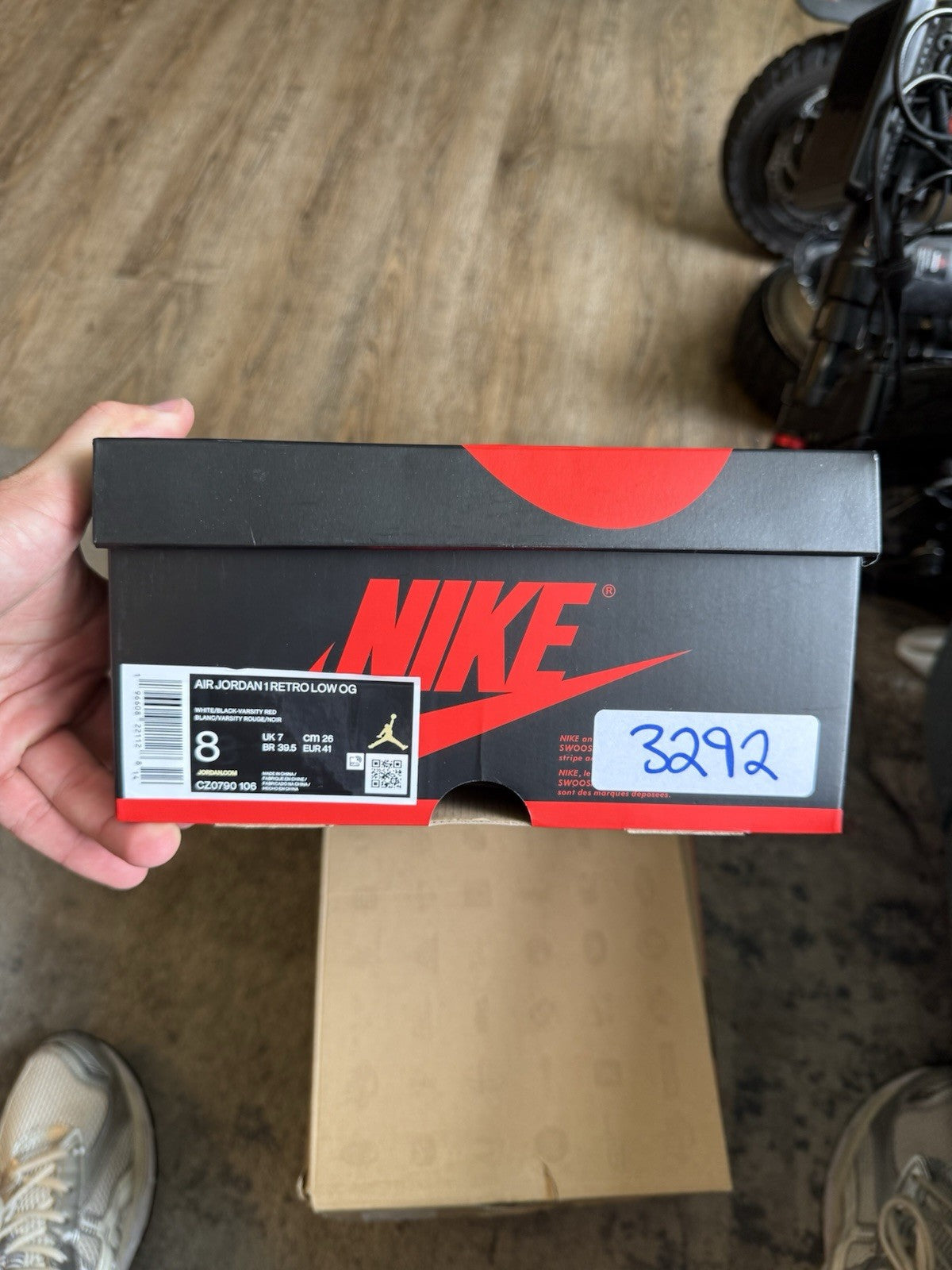 Size 8 - Air Jordan 1 Retro OG Low Black Toe