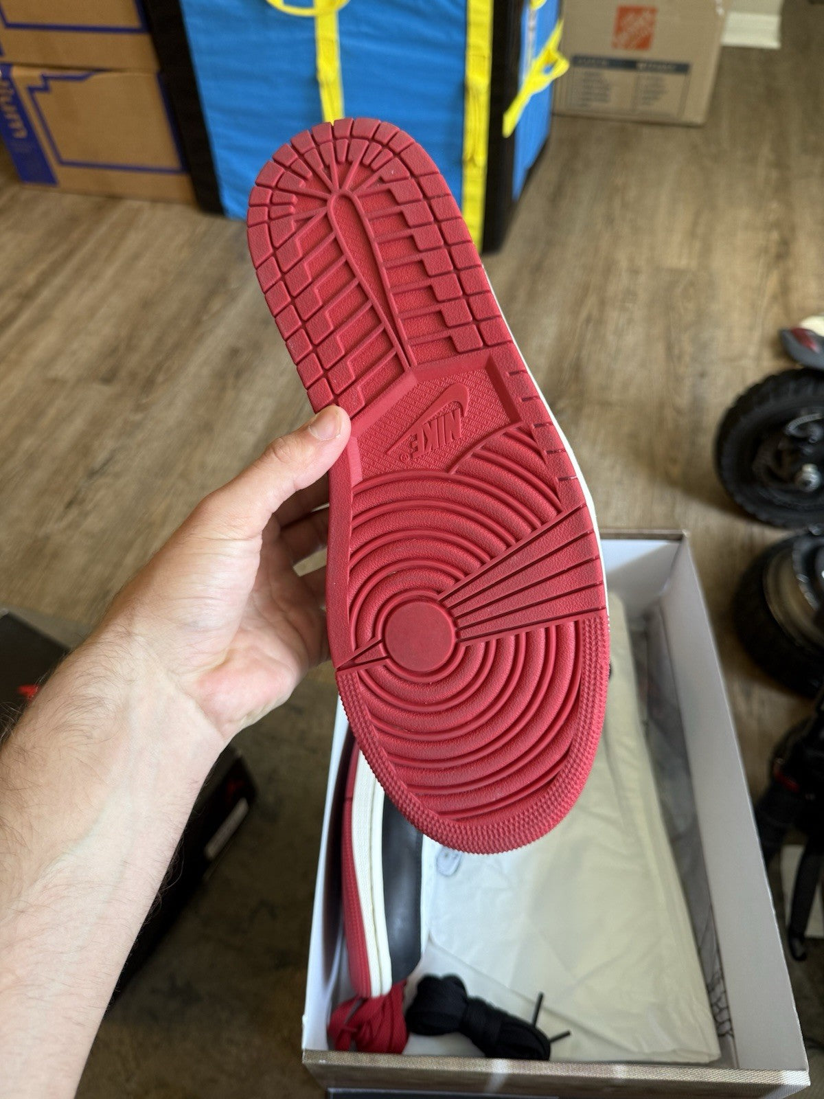 Size 10.5 - Air Jordan 1 Retro OG High Black Toe Reimagined